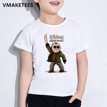Friday Night Fever Jason Print Funny Kids T Shirt Horror Movie Killer Cartoon Children Clothes Baby Girls & Boys T shirt 2024 - buy cheap
