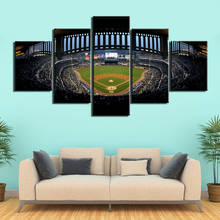 Pôsteres esportivos de beisebol, nova york, arte de parede para sala de estar, pintura em tela, 5 peças, decoração para casa 2024 - compre barato