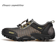 Big Size Men's Mesh Hiking Shoes Breathable Outdoor trekking shoes Summer Non-slip Durable Sneakers Men Mountain climbing shoes 2024 - buy cheap