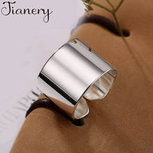 JIANERY Romantic Silver Color Smooth Rings For Women Bohemian Vintage Jewelry Adjustable Size Finger Rings 2024 - buy cheap