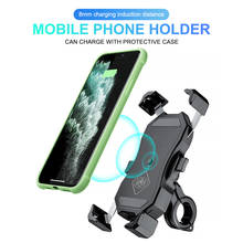 Soporte de teléfono para bicicleta 2 en 1, multifuncional, con rotación de 360 grados, cargador inalámbrico Qi, USB 3,0 2024 - compra barato