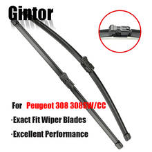 Gintor Car Wiper LHD Front Wiper Blades For Peugeot 308 308SW 308CC MK1 T7 2007 - 2013 Windshield Windscreen Front Window 30"+26 2024 - buy cheap
