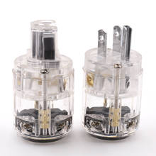 Hi-End Transparent Clear US Rhodium Plated Copper  IEC Audio Connector Female-Male audio AC hifi DIY 2024 - buy cheap