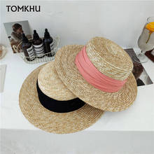 New Handmade Chapeau Straw Beach Hat For Women Summer Holiday Panama Cap Fashion Sun Protection Visor Bucket Hats Cape Wholesale 2024 - buy cheap