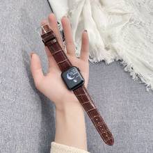 Кожаная Петля для Apple Watch Band, ремешок для iwatch 40 мм 44 мм 38 мм 42 мм series 1 2 3 4 5 6 se 2024 - купить недорого