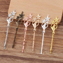 20 pcs/lot Metal Filigree Bird Wedding Bride Hairpins Hair Accessories For Women 6 Color Plated Hair Clip 2024 - buy cheap