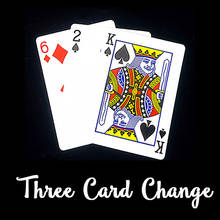Three Card Change Playing Cards Poker Magic Tricks Close Up Street Illusion Gimmick Mentalism Kid Child Puzzle Toy Magia Card 2024 - buy cheap