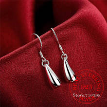 100% Real 925 Sterling Silver Tear/water-drop Vintage Long Drop Dangle Earrings For Women 2021 Engagement Wedding Jewelry Gift 2024 - buy cheap