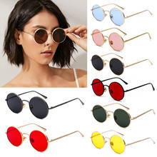 Vintage Metal Frame Round Sunglasses for Men Women Steampunk Sunglasses Circle Glasses Summer Outdoor UV Protection Eyewear 2024 - buy cheap