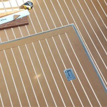 Alfombrilla de cubierta de teca de imitación EVA para barco, suelo marino, hoja gris, 2,2x94 pulgadas 2024 - compra barato
