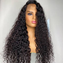 Brazilian 13x1 Lace Front Human Hair Wigs Pre Plucked With Baby Hair Deep Wave Short Water Curly Frontal Wigs For Black Women 2024 - buy cheap
