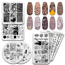 PICT YOU Nail Stamping Plates Marble Texture Animal Flower Snake Christmas Theme Image 12*6cm Template Mold Nail Art Stencil 2024 - buy cheap