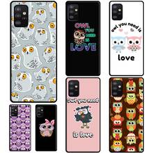 Amantes da coruja Bonito de Kawaii Dos Desenhos Animados Caso Para Samsung A72 A52 A42 A32 A12 A20e A21S A02S A10 A40 A50 A70 A51 A71 A31 A41 Capa 2024 - compre barato