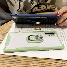 Противоударный чехол-бампер карамельного цвета для Samsung Galaxy Note 10 Plus 20 S20 Ultra S10 S9 M21 M31S M01 A10 J4 J6, прозрачный чехол с держателем 2024 - купить недорого