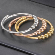 2022 Hot Sale Simple Stainless Steel Woven Hemp Rope Bangle female Crystal fromAustrian 3 Colors Fine Jewelry Bracelet Women 2024 - buy cheap