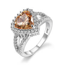Bague Ringen, геометрическое серебро, 925, хорошее ювелирное изделие, цитрин, кольцо для женщин, треугольные драгоценные камни, индивидуальный характер, женский подарок, вечерние 2024 - купить недорого