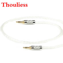 Thouliess-Cable de Audio 7N OCC de 8 Croes, accesorio Chapado en plata de 3,5mm a 3,5mm, macho a macho, Aux, para auriculares montados en la cabeza del coche 2024 - compra barato