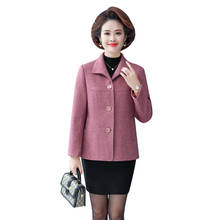 New 2020 Spring Autumn Women's Jacket Middle-aged Mother Casual Short Coat Plus Size Loose Single-Breasted Outerwear Female Tops 2024 - buy cheap