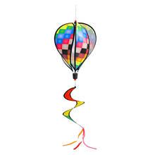 Outdoor Rainbow Hot Air Balloon Windmill Creative Garden Decor Windmill Sequins Rotating Wind Spinner Birthday Gifts For Kids 2024 - buy cheap