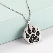 COOLTIME Animal Dog Wolf Cat Claw Paw Pendant Necklace for Women Men Stainless Steel Choker Necklaces Couple Jewelry Birthday 2024 - buy cheap