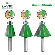 LAVIE 3pcs Set 8mm Shank Chamfer Router Bits 15  22.5 30 Degree Milling Cutter for Wood Woodorking Bit Machine Tools MC02112 2024 - buy cheap