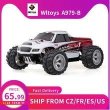 WLtoys-coche de Control remoto eléctrico para niños, vehículo de carreras de alta velocidad, A979-B, 70 KM/H, 1/18G, 4WD, Pie Grande, RTR 2024 - compra barato