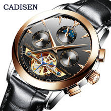 CADISEN Brand Men Watches Automatic Mechanical Watch Tourbillon Sport Clock Leather Casual Business Wristwatch Relojes Hombre 2024 - buy cheap