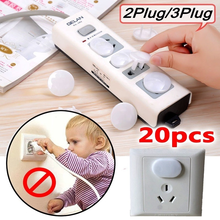 20Pcs/Bag Power Socket Electrical Outlet Baby Kids Child Safety Guard Protection Anti Electric Shock Plugs Protector Cover 2024 - buy cheap