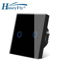 Сенсорный диммер HoneyFly, встроенный переключатель 110/220 В, сенсорный переключатель, огнестойкая панель из закаленного стекла для ПК 2024 - купить недорого