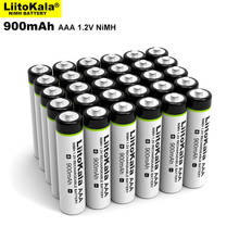 Liitokala-bateria original aaa nimh, 4 a 24 peças, 1.2v, recarregável, 900mah, para lanterna, brinquedos, controle remoto 2024 - compre barato