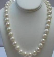 Jewelry Free Shipping  20" 10-11MM REAL SOUTH SEA WHITE PEARL NECKLACE 14k/20 gold clasp 2024 - buy cheap