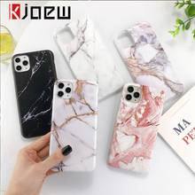 Kjoew pedra de mármore textura padrão caso de telefone para iphone 7 8 plus 11 pro max x xr xs max macio imd capa para iphone 6s plus 2024 - compre barato