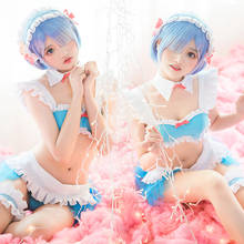 STOCK Anime RE: ZERO - Starting Life in Another World REM Cosplay Costume Summer Swimsuit Women's Wear 2021 New Style 2024 - buy cheap