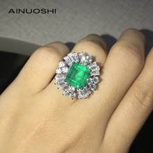 AINUOSHI 14K/18K Gold 8.5X9.5mm Emerald Cut 2.83ct AINUOSHI Stone Luxury Engagement Rings for Women Unique Detachable Jewelry 2024 - buy cheap