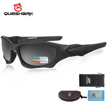 Óculos de sol polarizado queshark uv400, óculos antirreflexo para homens e mulheres, esportes, ciclismo, golf, corrida, caminhadas 2024 - compre barato