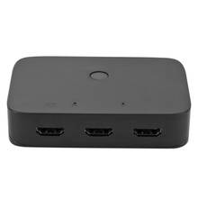 Conmutador KVM con 2 puertos HDMI, dos en uno, ratón, teclado, dispositivo para compartir impresión USB 2024 - compra barato
