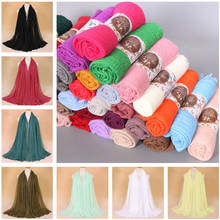 Bufanda larga de lino y algodón para mujer, Hijab musulmán, chal árabe, 40 colores 2024 - compra barato