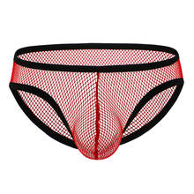 Sexy Gay Underwear Men Transparent Mesh Briefs Shorts Man Breathable Low Waist U Convex Pouch cueca calzoncillo S-XL 2024 - buy cheap