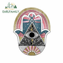 EARLFAMILY 13cm x 10cm for Evil Eye Hamsa Decal Creative Car Stickers Motorcycle Helmet Silhouette DIY 3D JDM Camper Assessoires 2024 - buy cheap