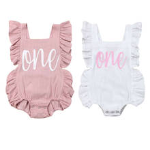 PUDCOCO Newborn Infant Baby Girls Ruffle Letter Romper Clothes Outfit Summer Jumpsuit Playsuit 0-24M 2024 - buy cheap