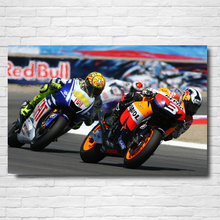 Superbike Yamaha vs Honda Championship Race, Carteles Deportivos de carreras, impresiones en lienzo, pintura artística de pared para decoración de sala de estar 2024 - compra barato