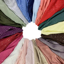 Bufanda Hijab con purpurina de Lúrex degradado, bufandas Maxi de otoño para la cabeza, chales musulmanes de flecos 2024 - compra barato