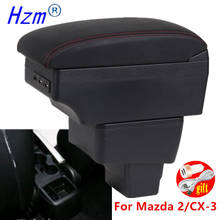 For Mazda CX-3 Armrest box Retrofit For Mazda 2 skyactiv version cx3 CX-3 Car Armrest Storage box car accessories Charging USB 2024 - buy cheap