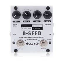 Joyo D-SEED pedal de efeito de atraso digital, para guitarra com quatro modos, acessórios para guitarra 2024 - compre barato