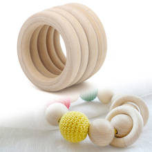 Conectores de anillo colgante de madera Natural, accesorio de joyería artesanal de 20mm, 25mm, 30mm, 35mm, 40mm, 50mm, 60mm y 65mm, 5 uds. 2024 - compra barato