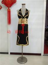 2019 Game Chun Li Black Dress Cosplay Costume Halloween Costumes for Women Adult 2024 - buy cheap