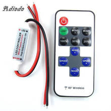 10 Keys RF Wireless Single Color Led Strip Dimmer DC 12V10Keys Remote Controller For SMD 3528 2835 5050 5630 5730LED Strip Light 2024 - buy cheap