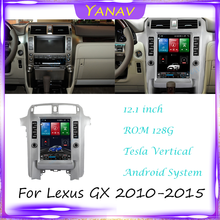 Rádio automotivo com android, 2 din, áudio estéreo, para lexus gx 2009-2012, navegação gps, vídeo, receptor multimídia, reprodutor de mp3 2024 - compre barato