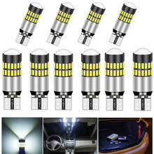 10x w5w t10 led canbus luz sem erro 12v 6000k 3014 30 smd carro, lâmpada led apuramento cunha lateral virada única para touareg/veloster 2024 - compre barato