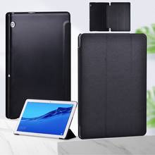 Tablet Case for MediaPad T3 10 9.6"/MediaPad T5 10 10.1" PU Leather Tri-fold Stand Cover for Huawei T3/T5 Protective Shell 2024 - buy cheap